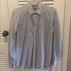 Blue and white checkered Uniqlo dress shirt